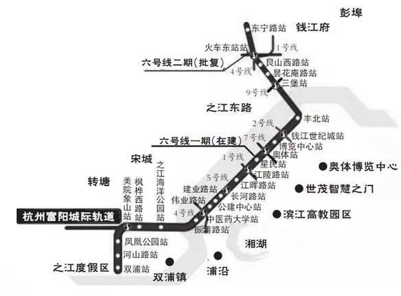 杭州地铁6号线最新线路图详解